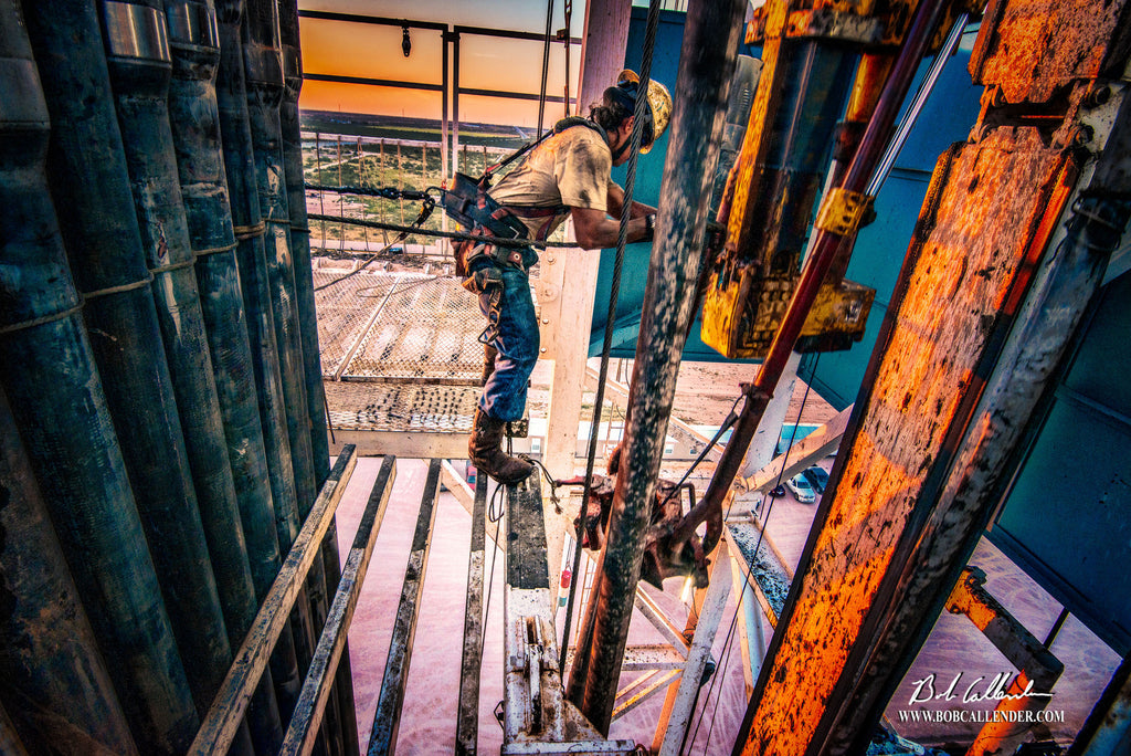 Another Day at the Office Artist: Bob Callender - Bob Callender Fine Art oil and gas art