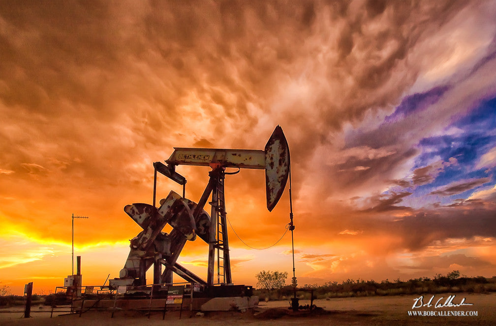 Bethlehem Pumpjack Top - Bob Callender Fine Art oil and gas art