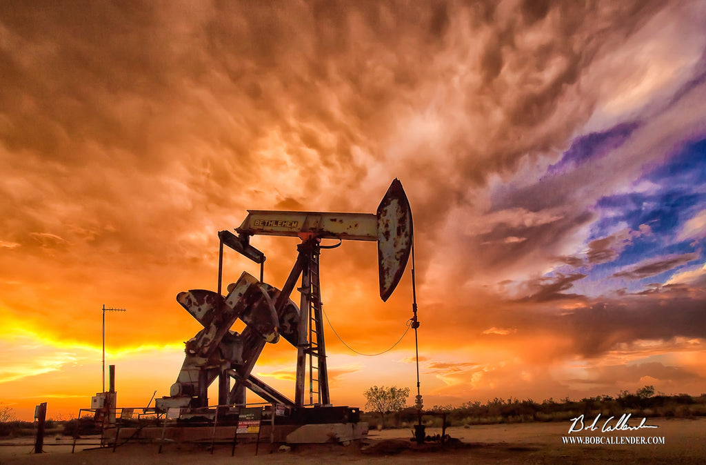 Bethlehem Pumpjack by Bob Callender - Bob Callender Fine Art oil and gas art