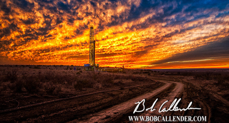 Black Gold Road Artist: Bob Callender - Bob Callender Fine Art oil and gas art