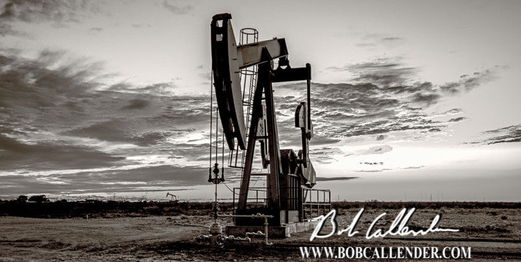 Indian Skies Black and White Artist: Bob Callender - Bob Callender Fine Art oil and gas art