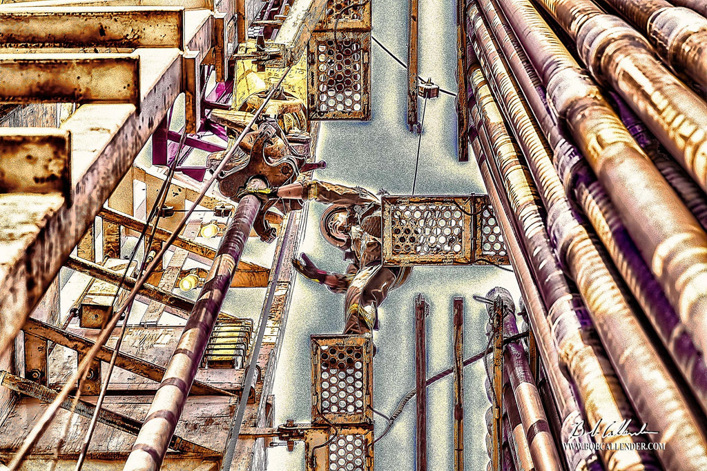 Monkey Board Artist: Bob Callender - Bob Callender Fine Art oil and gas art