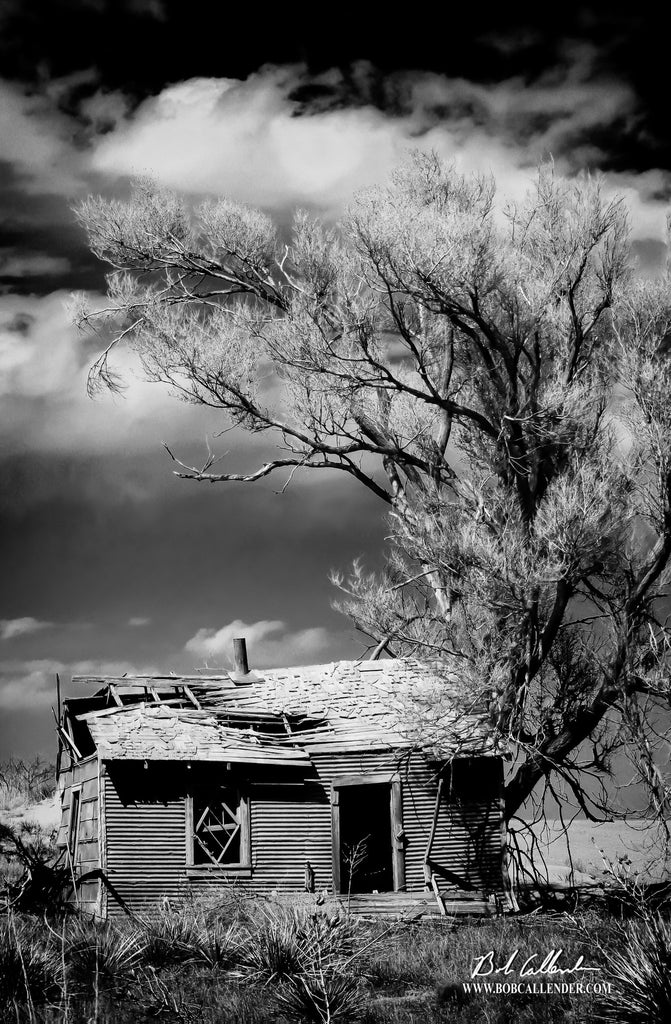 Ol Homestead Black and White Artist: Bob Callender - Bob Callender Fine Art oil and gas art