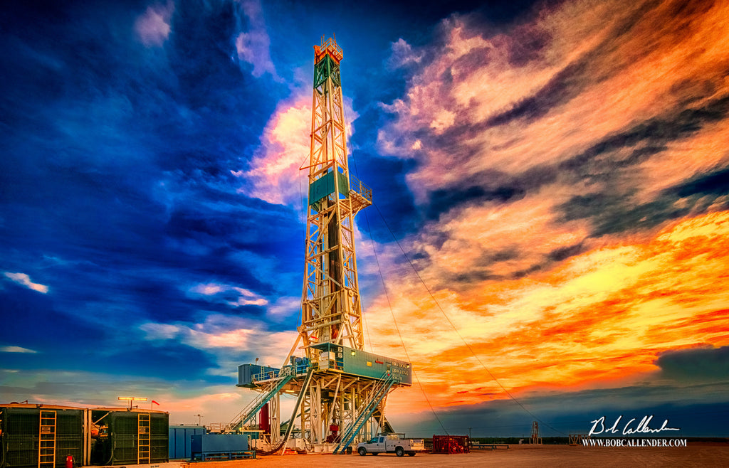 Sky Fire Artist: Bob Callender - Bob Callender Fine Art oil and gas art
