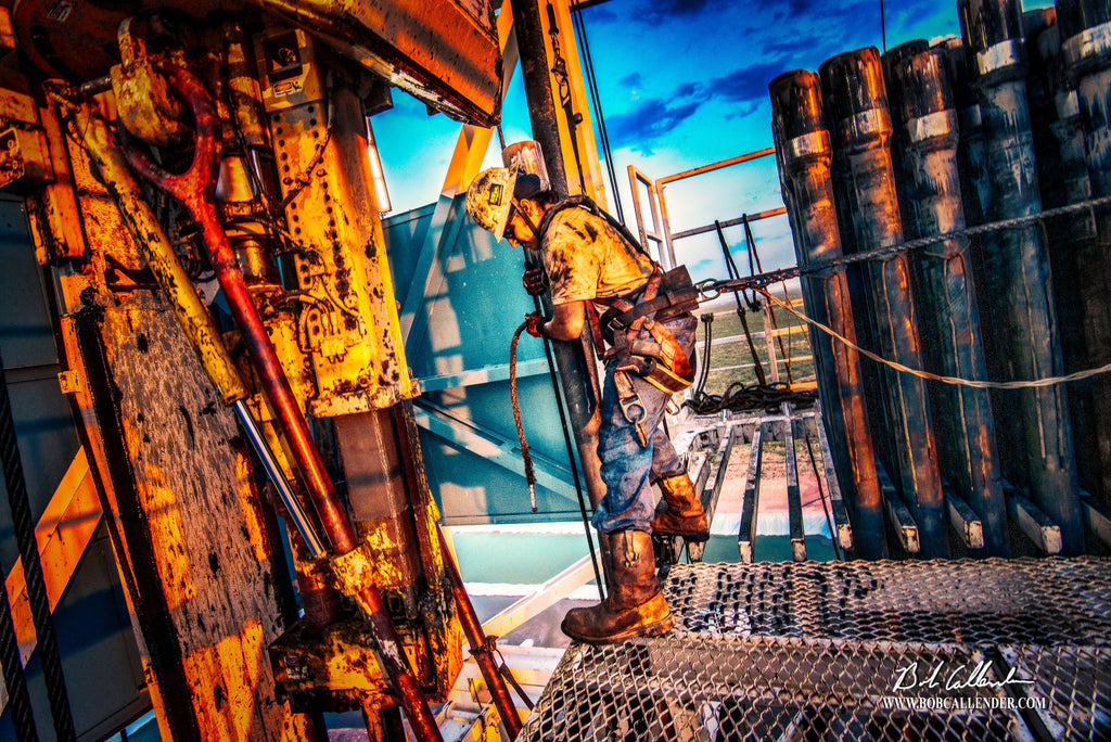 The Derreck Man Artist: Bob Callender - Bob Callender Fine Art oil and gas art