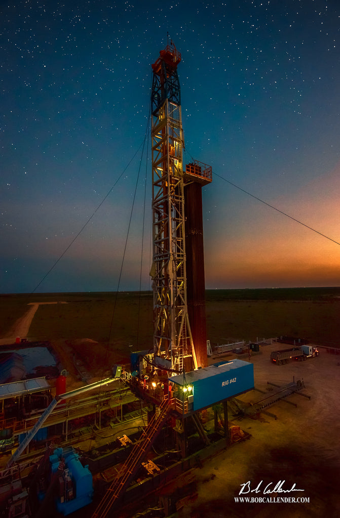 The Stars at Night Artist: Bob Callender - Bob Callender Fine Art oil and gas art
