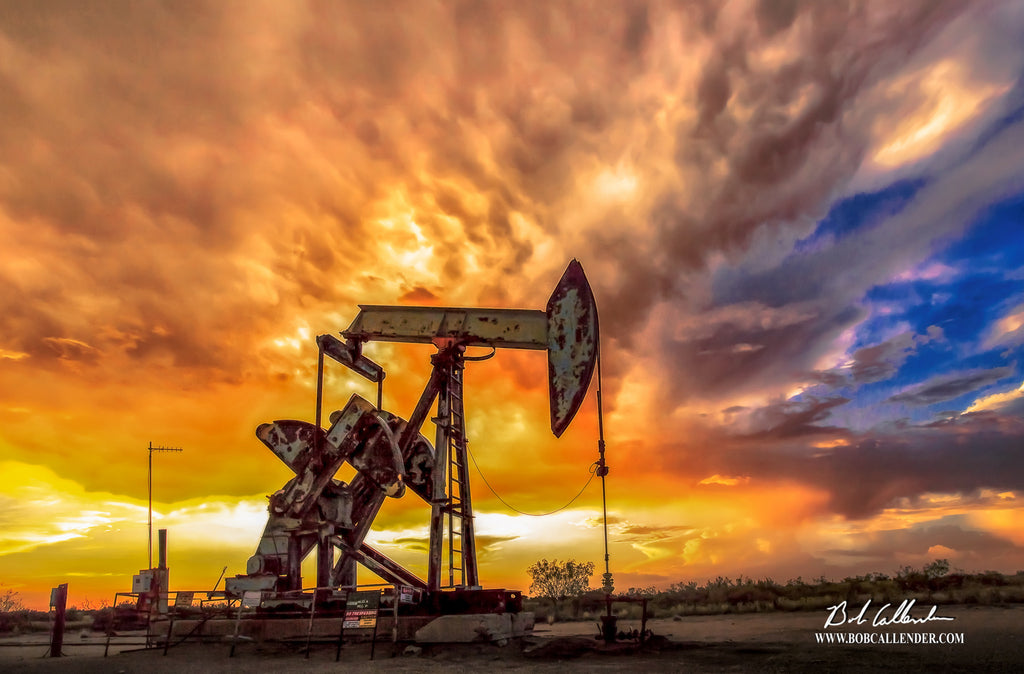 Bethlehem Pumpjack 3 Artist: Bob Callender - Bob Callender Fine Art oil and gas art