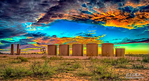 Colors of the Oilfield Top - Bob Callender Fine Art oil and gas art