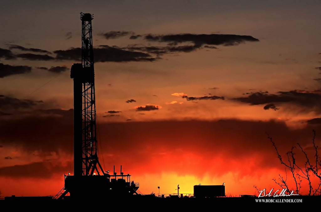 Fire Sky - Bob Callender Fine Art oil and gas art