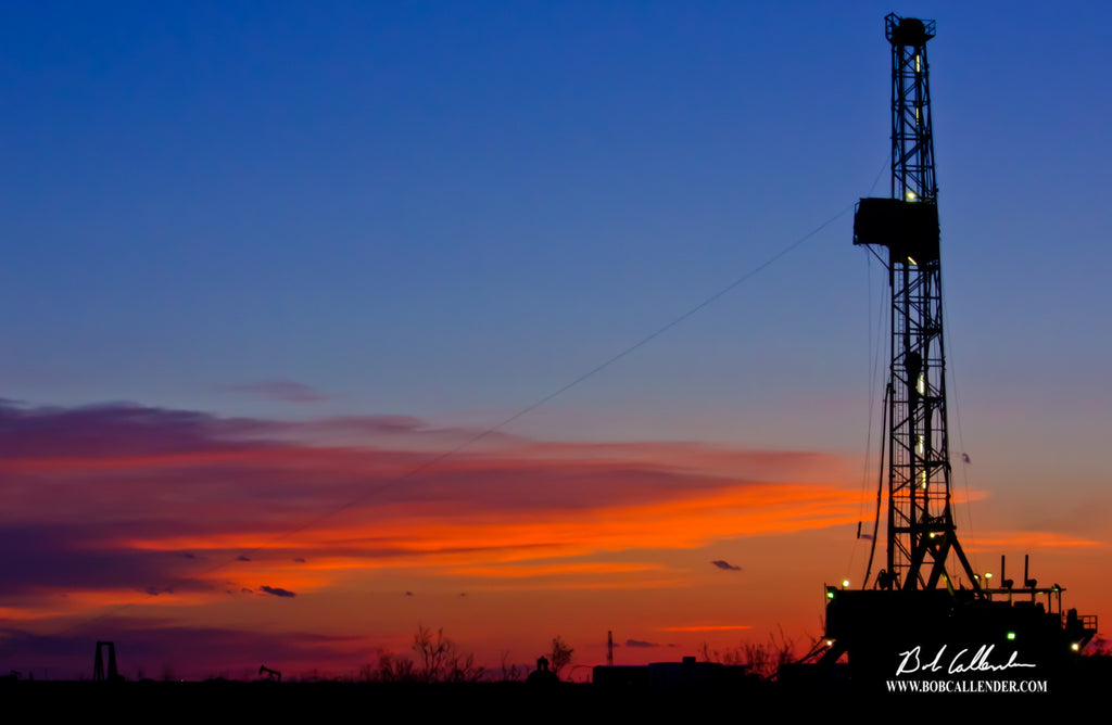 Fire Sky 2 Artist: Bob Callender - Bob Callender Fine Art oil and gas art