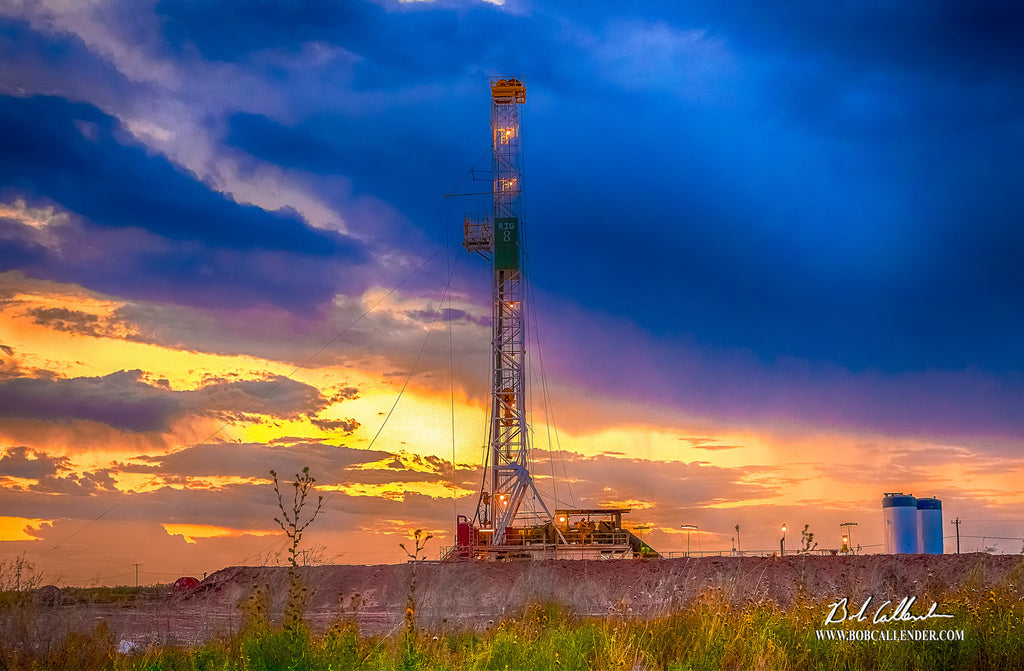 Popping Up Like Weeds 2 Artist: Bob Callender - Bob Callender Fine Art oil and gas art