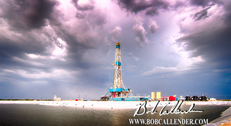 Stormy Reflections Artist: Bob Callender - Bob Callender Fine Art oil and gas art