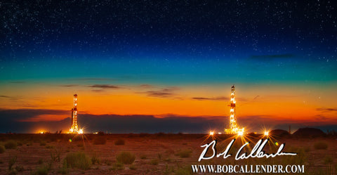 A Desert Evening Artist: Bob Callender - Bob Callender Fine Art oil and gas art