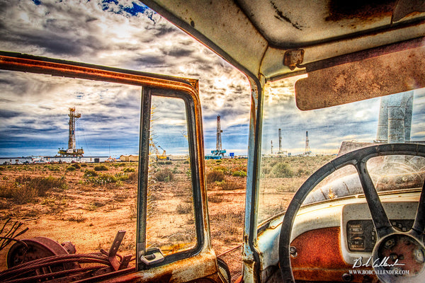 Drivers Seat Top - Bob Callender Fine Art oil and gas art