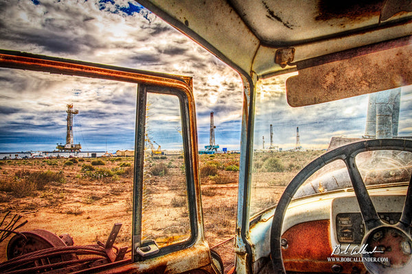 Drivers Seat by Bob Callender - Bob Callender Fine Art oil and gas art