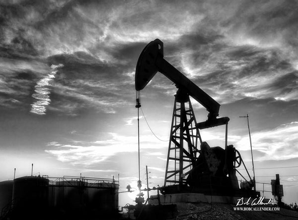 Intensity Black and White Artist: Bob Callender - Bob Callender Fine Art oil and gas art